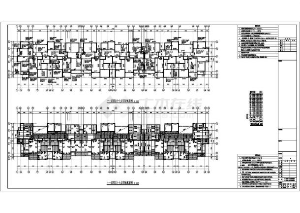 [山东]十八层剪力墙结构住宅楼结构扩初图（含车库）-图一