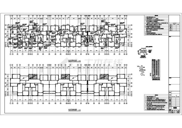 [山东]十八层剪力墙结构住宅楼结构扩初图（含车库）-图二