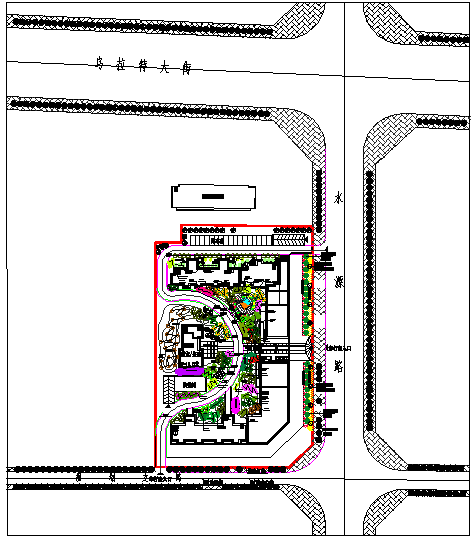 某小区整套景观园林绿化平面CAD设计详图（含方亭）