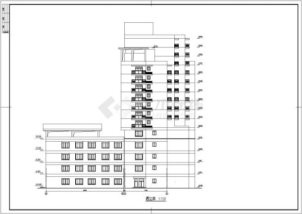 某地方高层住宅居住楼建筑设计图纸-图二