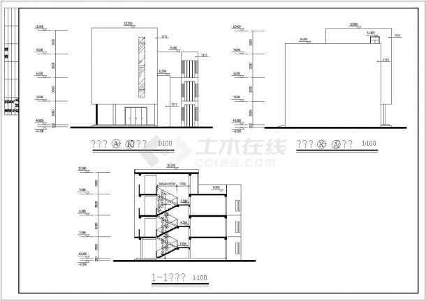 某4层框架结构幼儿园建筑结构图（全套）-图二