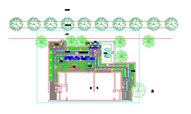 新中式庭院景观设计图