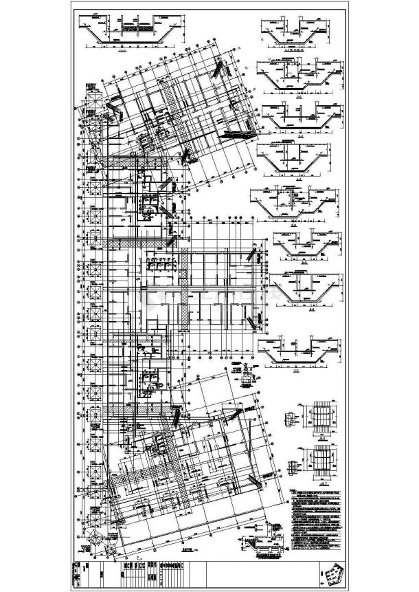 某三十三层剪力墙结构住宅楼结构施工图（含人防，车库）-图一
