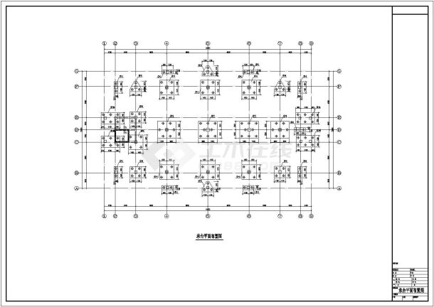 某三层框架结构工业园区食堂结构设计图-图二