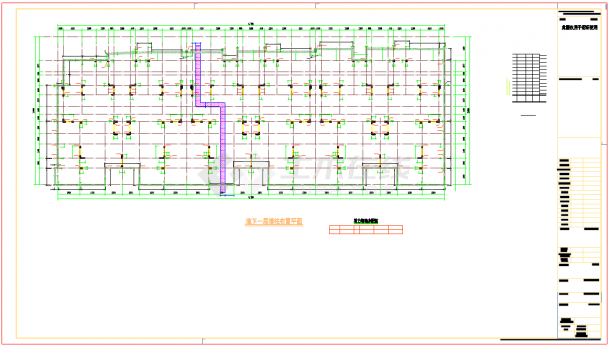 地下二层剪力墙结构地下车库结构施工图（地上十一层）-图二