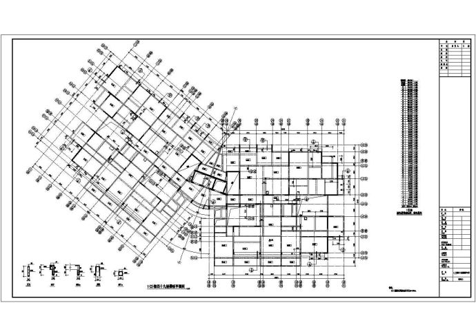 50层底层大空间框架及剪力墙结构超高层商住楼结构施工图_图1