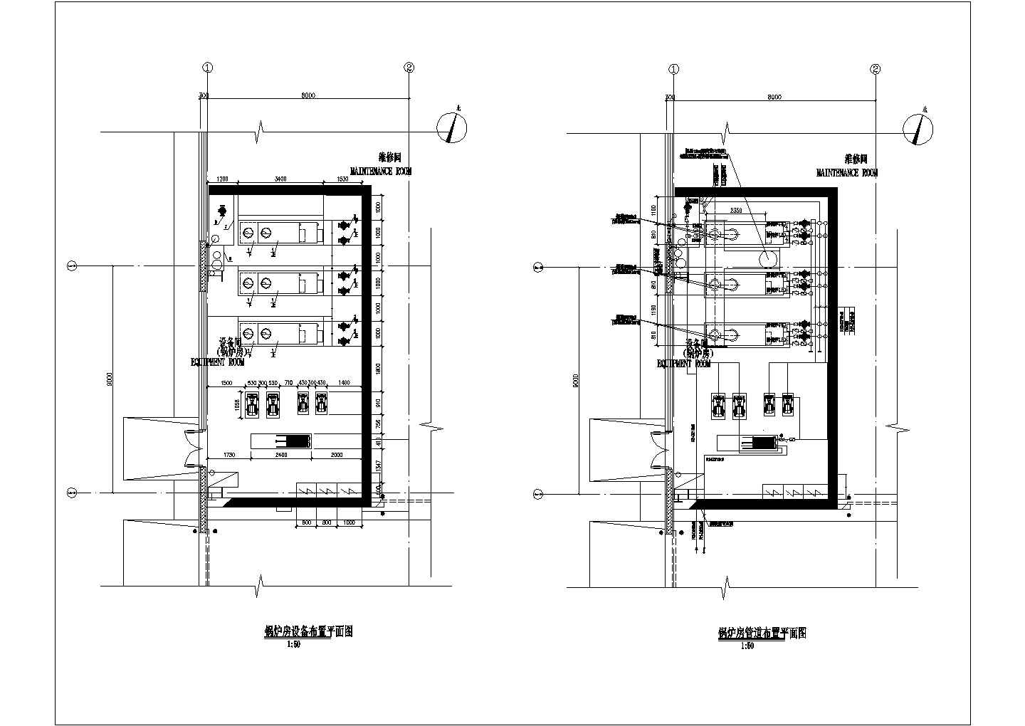 某燃气锅炉房项目全套设计施工图纸