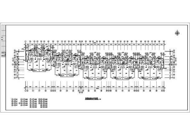 住宅楼给排水设计平面图纸（全套）-图二