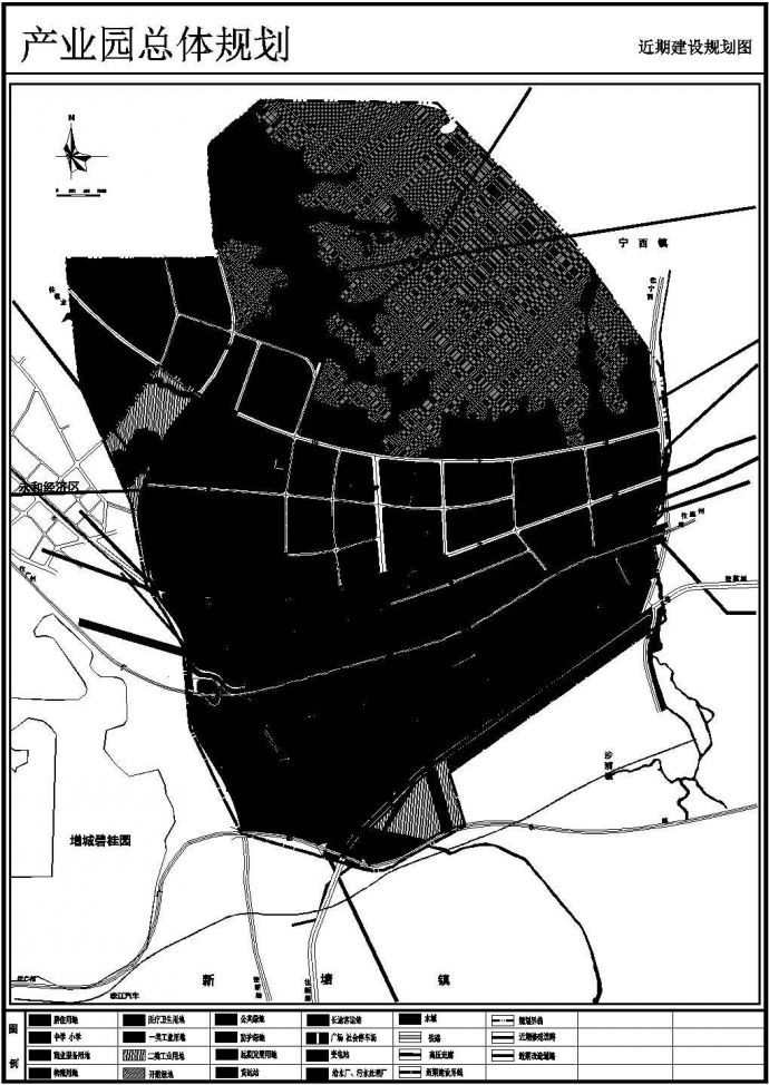 某地区产业园土地利用规划设计平面图_图1