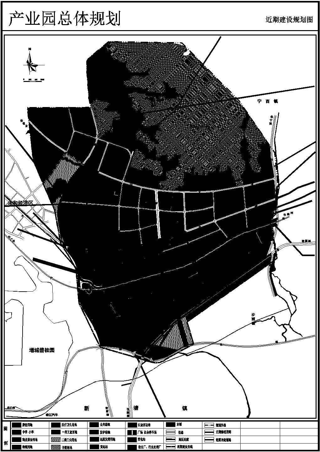 某地区产业园土地利用规划设计平面图
