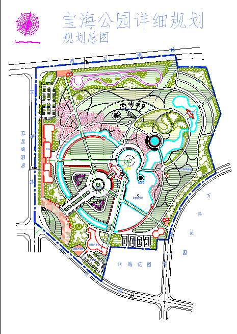 某小区某公园园林设计详细规划总图-图一