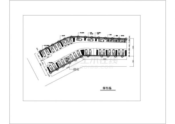 某地区停车场绿化规划方案设计图纸-图一