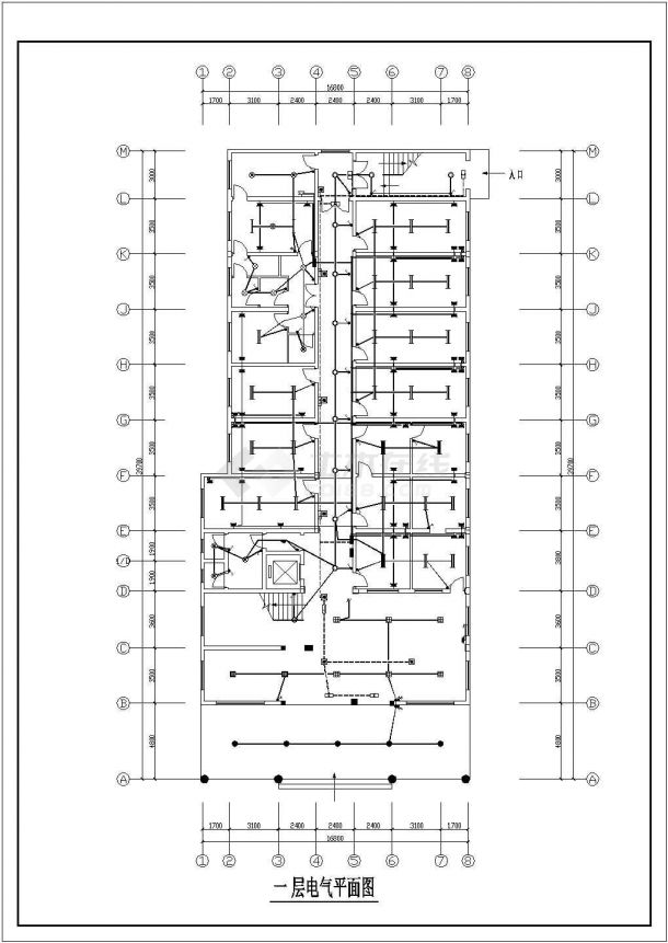 某六层综合楼全套强电设计施工图纸-图一