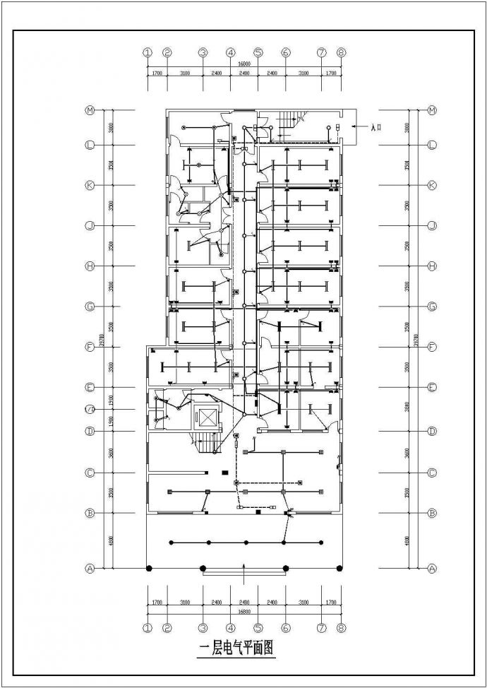 某六层综合楼全套强电设计施工图纸_图1