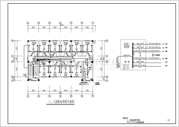 【湖南】890㎡某小学三层食堂综合楼强电设计施工图纸-图二