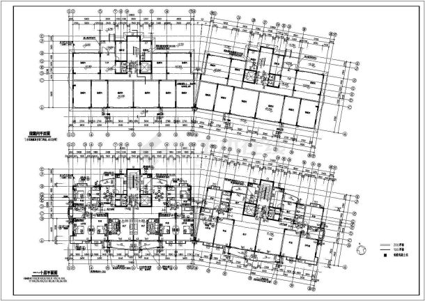 某地区小高层建筑全套设计施工图纸-图二