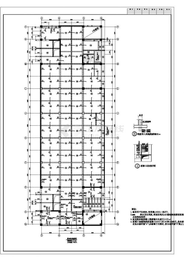 23层框剪综合楼结构施工图(带塔楼)-图二