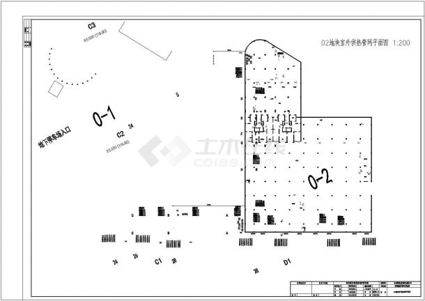 黑龙江某小区室外给排水图纸-图一