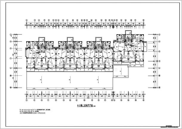 某六层商住楼电气设计施工图纸-图二