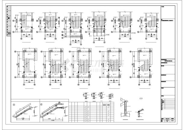 大型加工企业厂区完整结构施工图（厂房、生活区）-图二