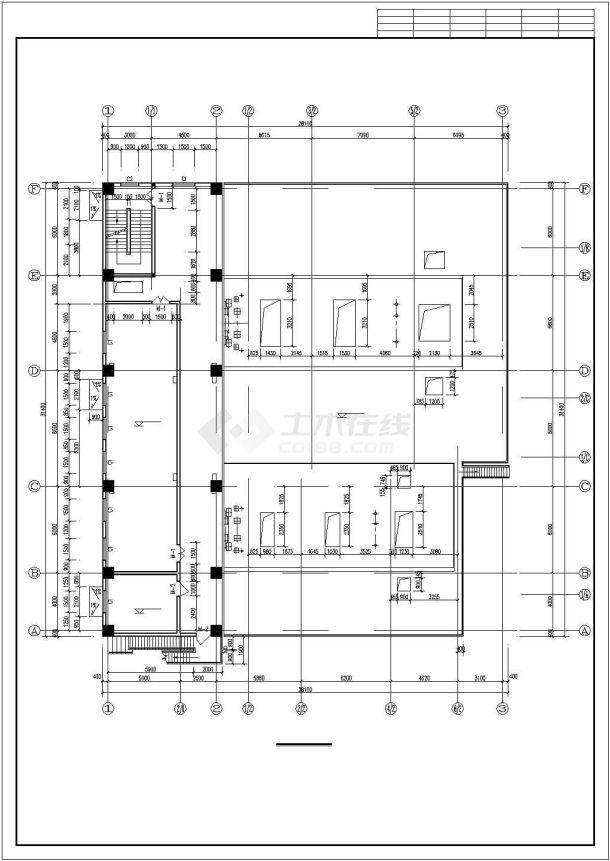 大型四层锅炉房及干煤棚结构施工图（含建筑图）-图一