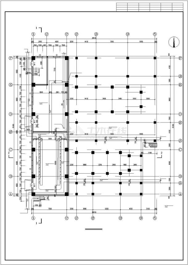 大型四层锅炉房及干煤棚结构施工图（含建筑图）-图二