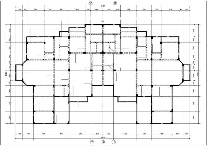 某异形柱框架别墅结构图，共6张图_图1