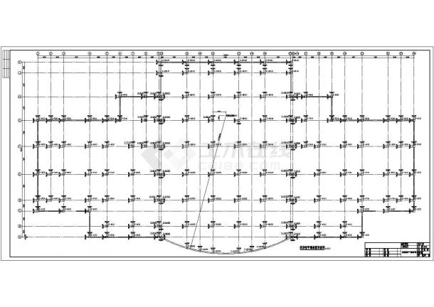 四层框架结构商业广场结构施工图-图一