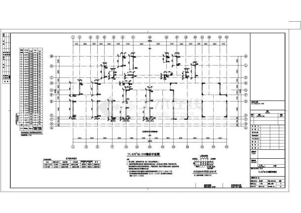 [安徽]三十层剪力墙结构高层住宅楼结构施工图（地下1层）-图一