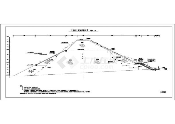 [四川]中型水库除险加固工程施工图(大坝溢洪道)-图二