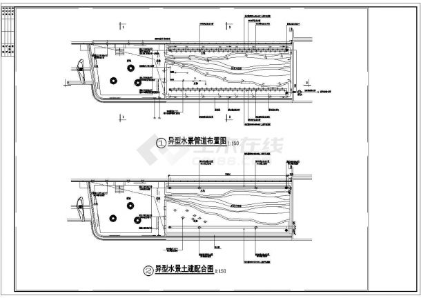 某中型酒店景观设计施工全套图纸-图一