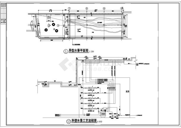 某中型酒店景观设计施工全套图纸-图二