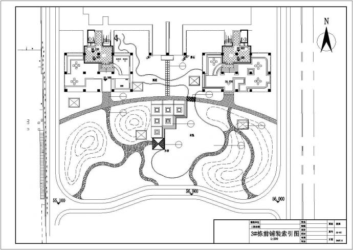 江南中型住宅小区成套景观设计图（2.68万㎡）_图1