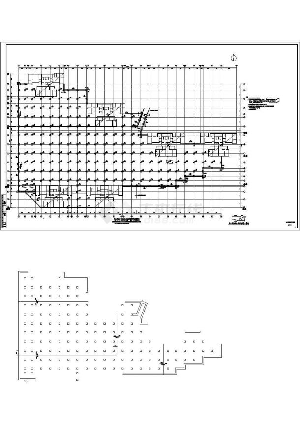 某地下车库结构设计图（桩基础，共20张）-图二