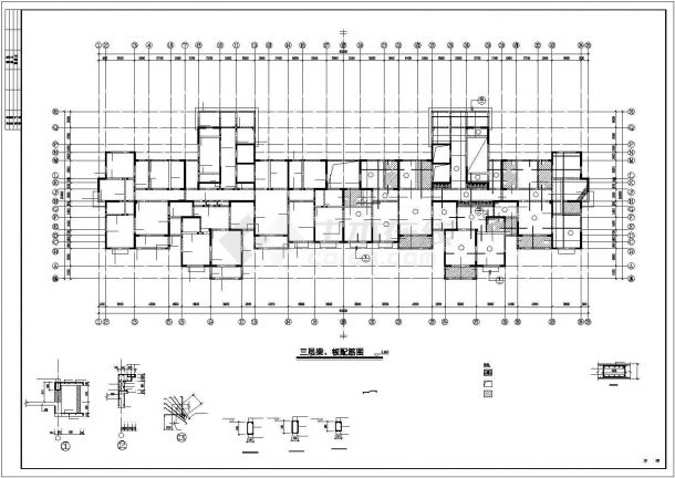 [青海]24层剪力墙高层住宅结构施工图（扩底灌注桩）-图二