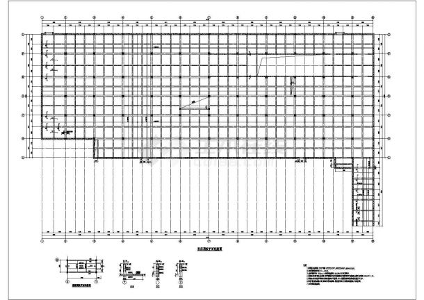 小区地下车库结构施工图（桩基础，共6张）-图二