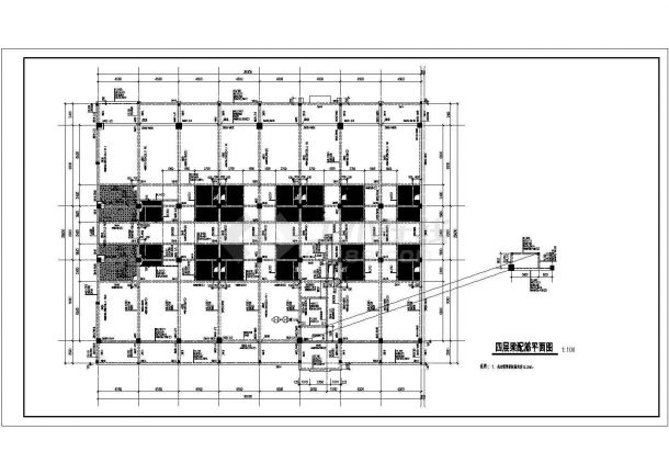 地上六层框架宾馆结构施工图（桩基础，共26张）-图一