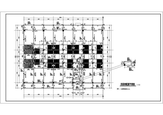 地上六层框架宾馆结构施工图（桩基础，共26张）_图1
