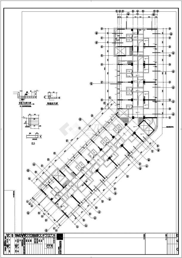 [广东]地上十八层部分框支剪力墙结构商住楼结构施工图-图一