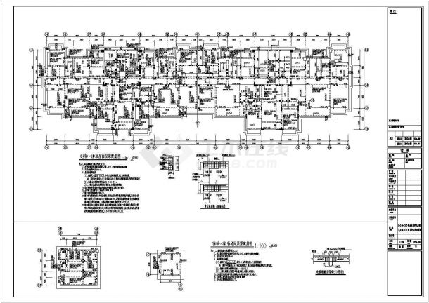 [广东]十七层框架剪力墙结构商住楼结构施工图（含连廊）-图一