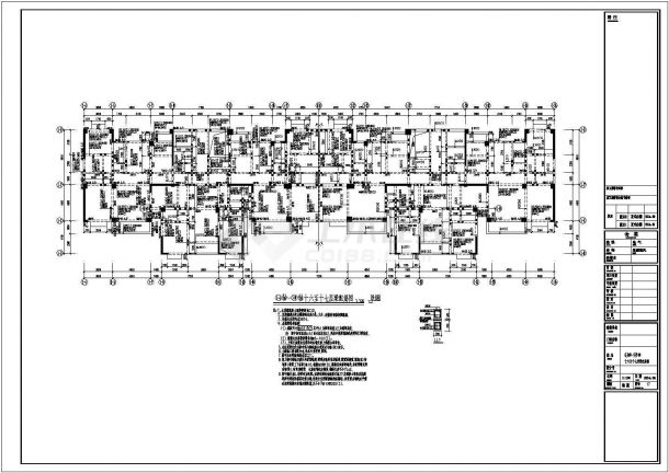 [广东]十七层框架剪力墙结构商住楼结构施工图（含连廊）-图二