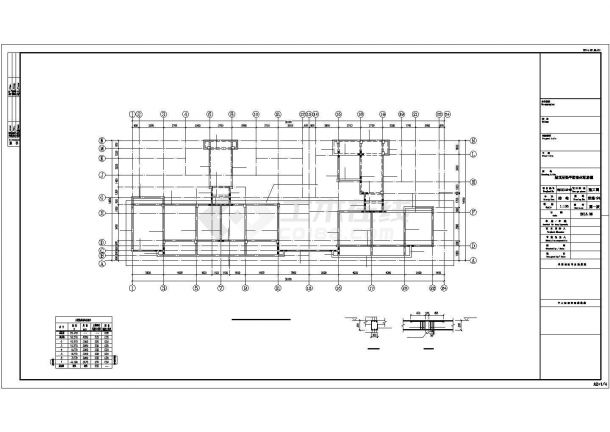 [安徽]六层框架结构商住楼结构施工图（含详细建筑图）-图一