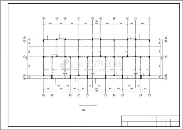 [吉林]地上六层异形柱框架结构商住楼结构施工图-图一
