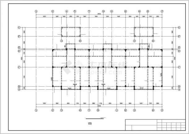 [吉林]地上六层异形柱框架结构商住楼结构施工图-图二