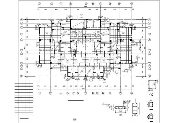 某十七层框架剪力墙结构商住楼结构施工图（含裙房）-图一