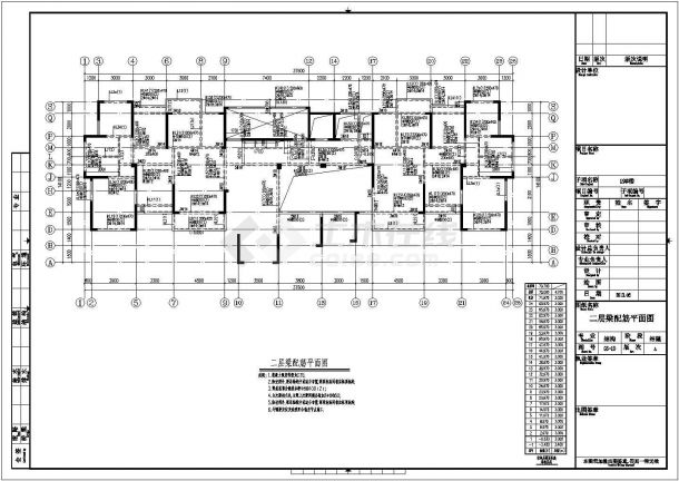 [湖南]地上二十四层剪力墙结构商住楼结构施工图（仅地上部分）-图一