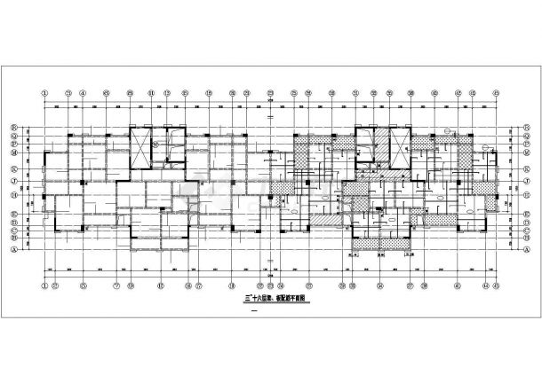 [湖南]十八层框架剪力墙结构商住楼结构施工图(仅地上部分)-图二