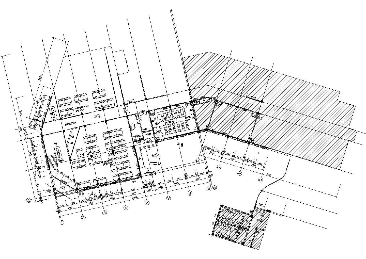 某中学图书室及艺术长廊装修设计施工图（框架结构）