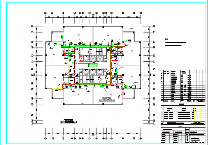 [江西]某商场办公楼空调通风系统设计施工CAD图_图1