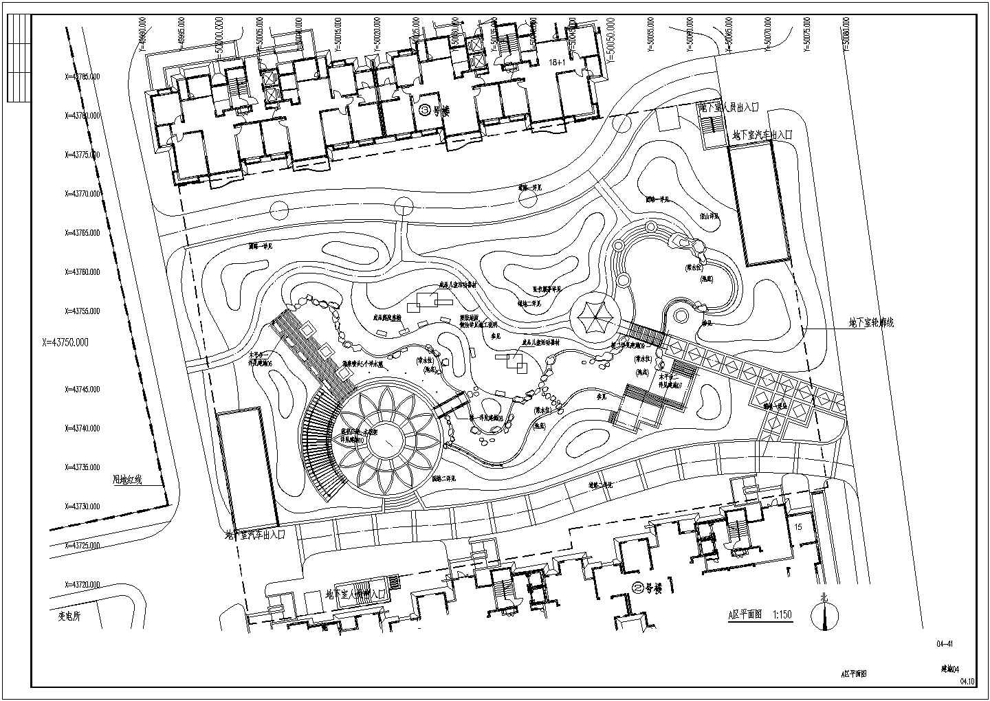 [苏州]高层住宅花园景观环境设计施工图